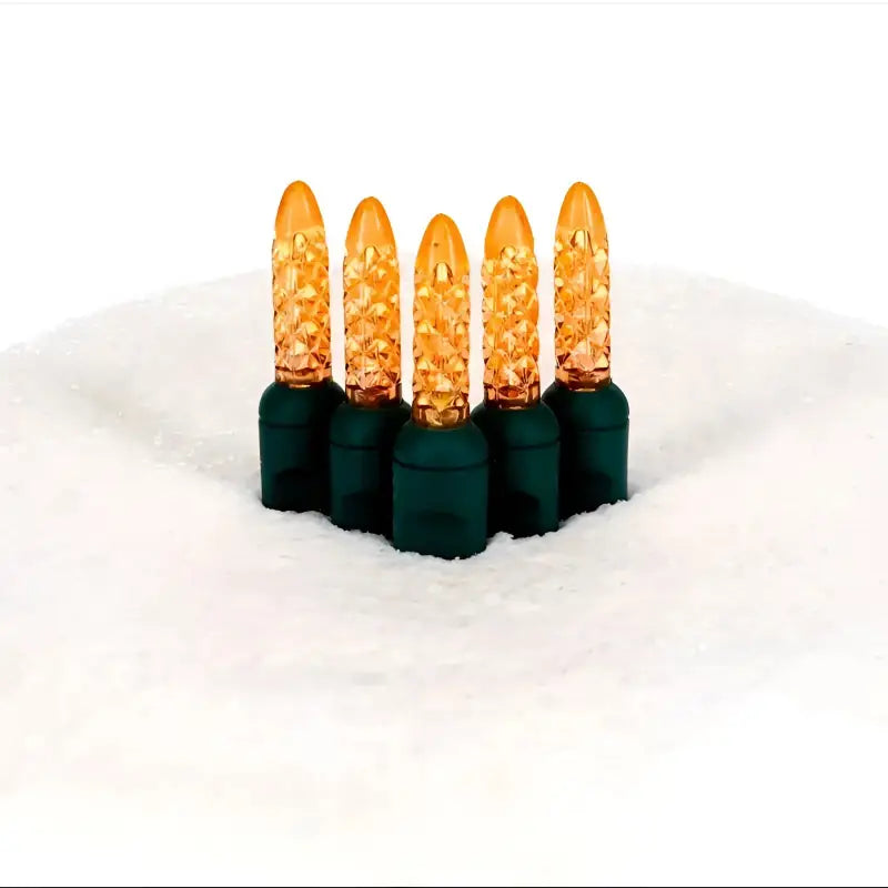 100 M5 Orange LED Christmas Lights 4’’ Spacing - Christmas Lights