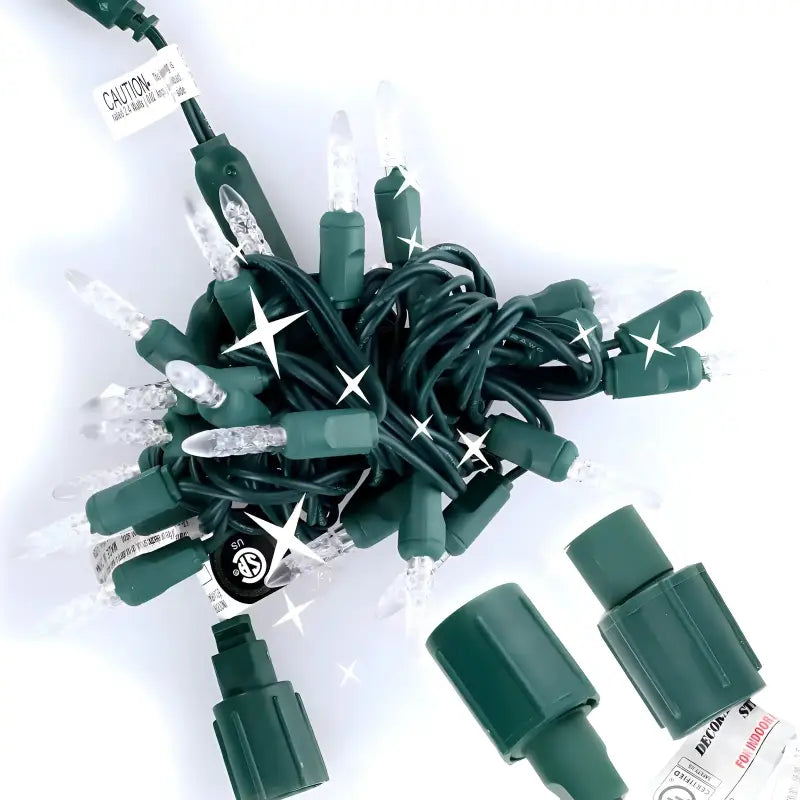 25 M5 Cool White Twinkle Commercial Co-Axial LED Christmas Lights 4’’ Spacing - Christmas Lights