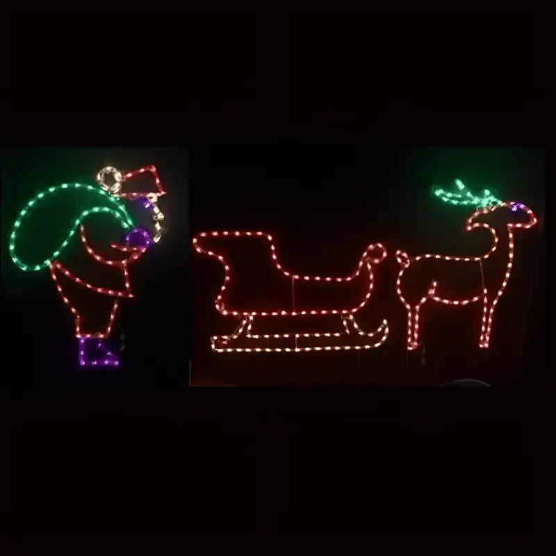 3 Pc Santa Sleigh Set - Wireframes Displays and Yard Art