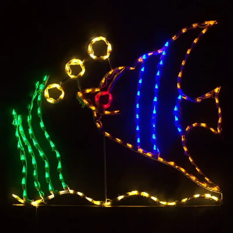 Angelfish with Bubbles - Wireframes Displays and Yard Art