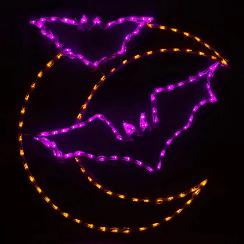 Bats with Moon - Hanging - Wireframes Displays and Yard Art