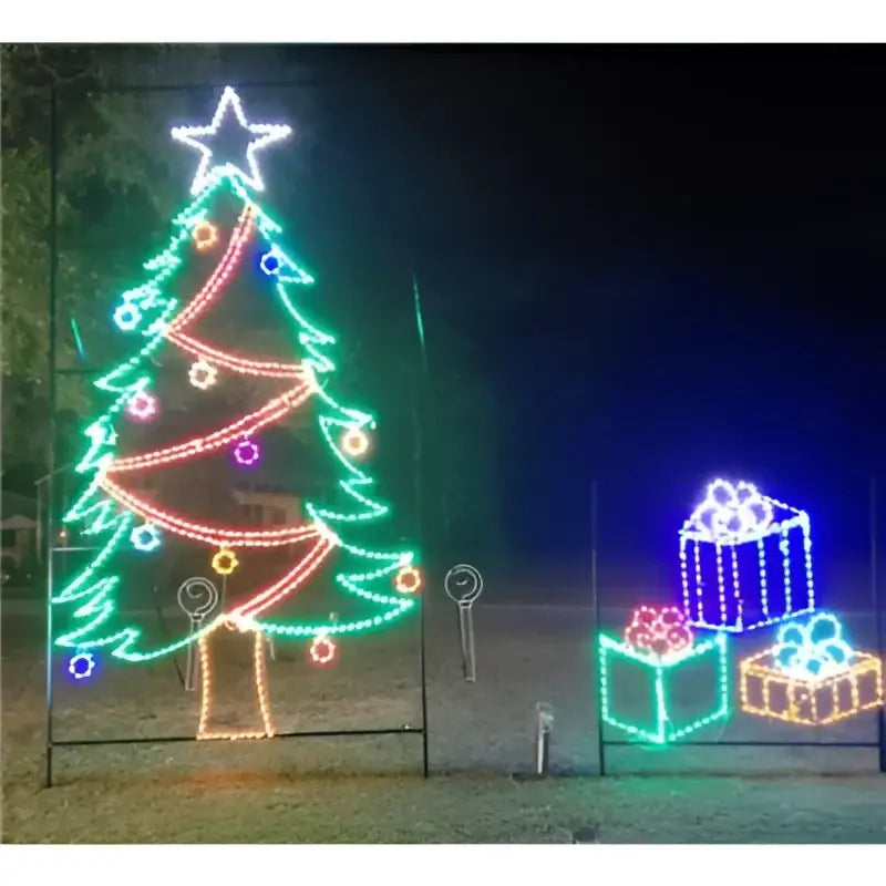Christmas Tree and Packages Group Price - Wireframes Displays and Yard Art