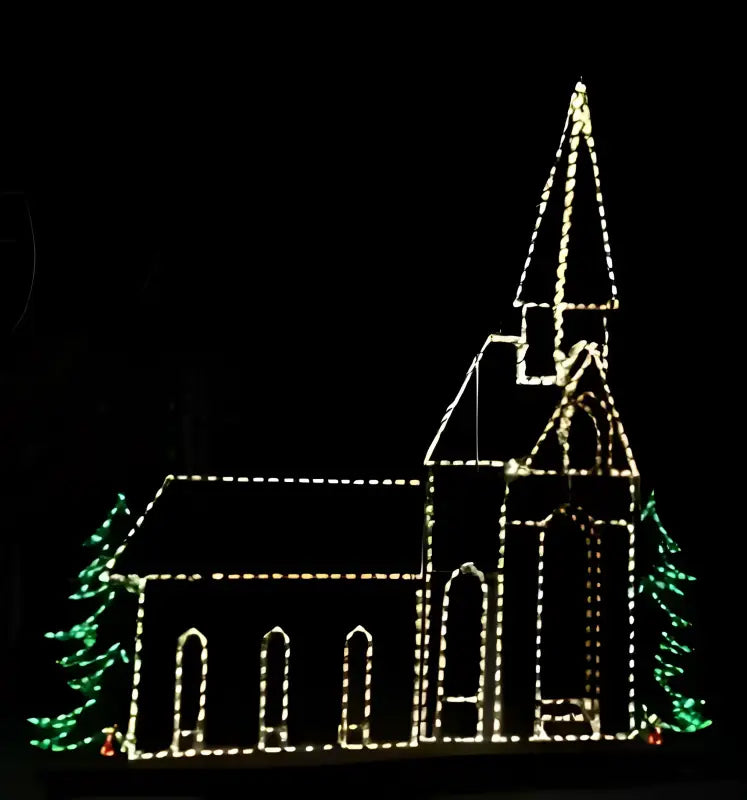 Church with Trees - Wireframes Displays and Yard Art