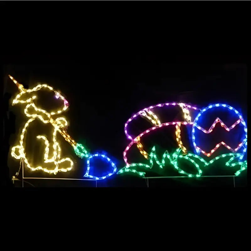 Easter Bunny Painting Eggs - Wireframes Displays and Yard Art