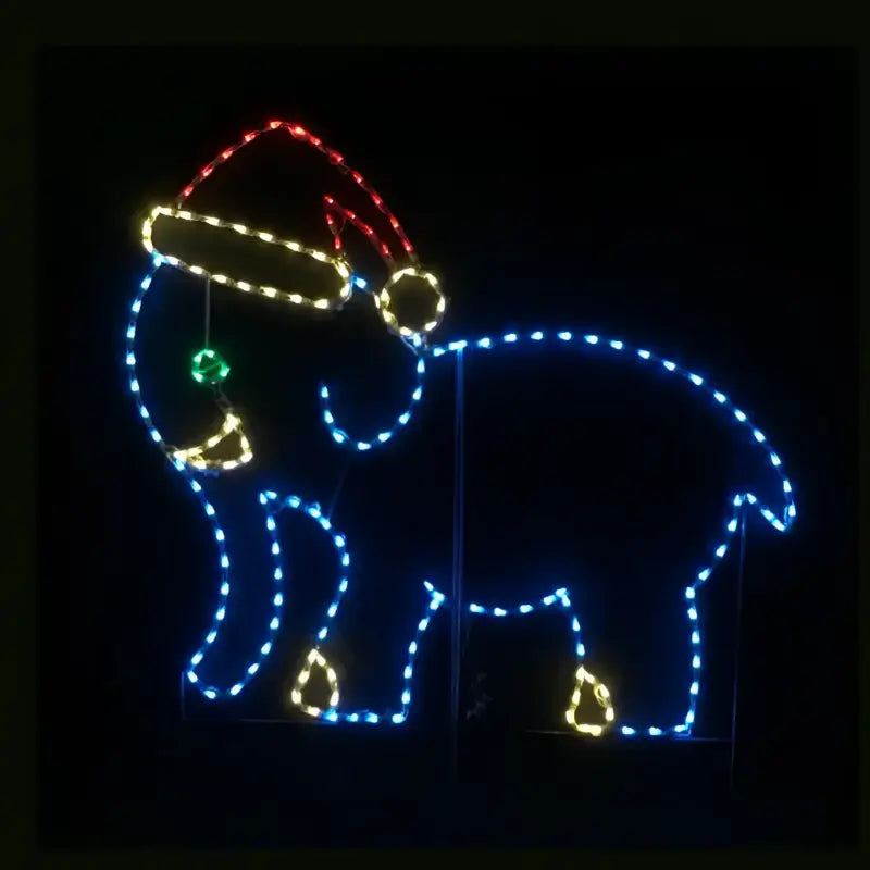 Elephant with Santa Hat - Wireframes Displays and Yard Art