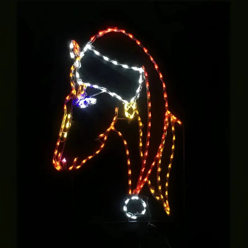 Horse Wearing Santa Hat - Wireframes Displays and Yard Art