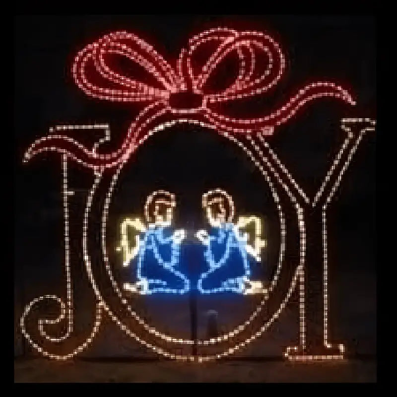 Joy with Angels and Ribbon - Wireframes Displays and Yard Art