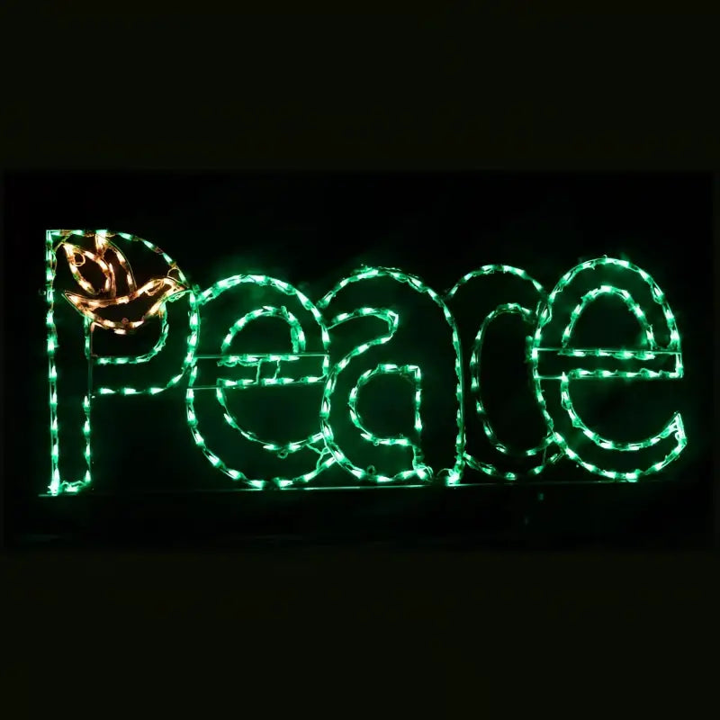 Peace with Dove Bold Letter Sign - Wireframes Displays and Yard Art