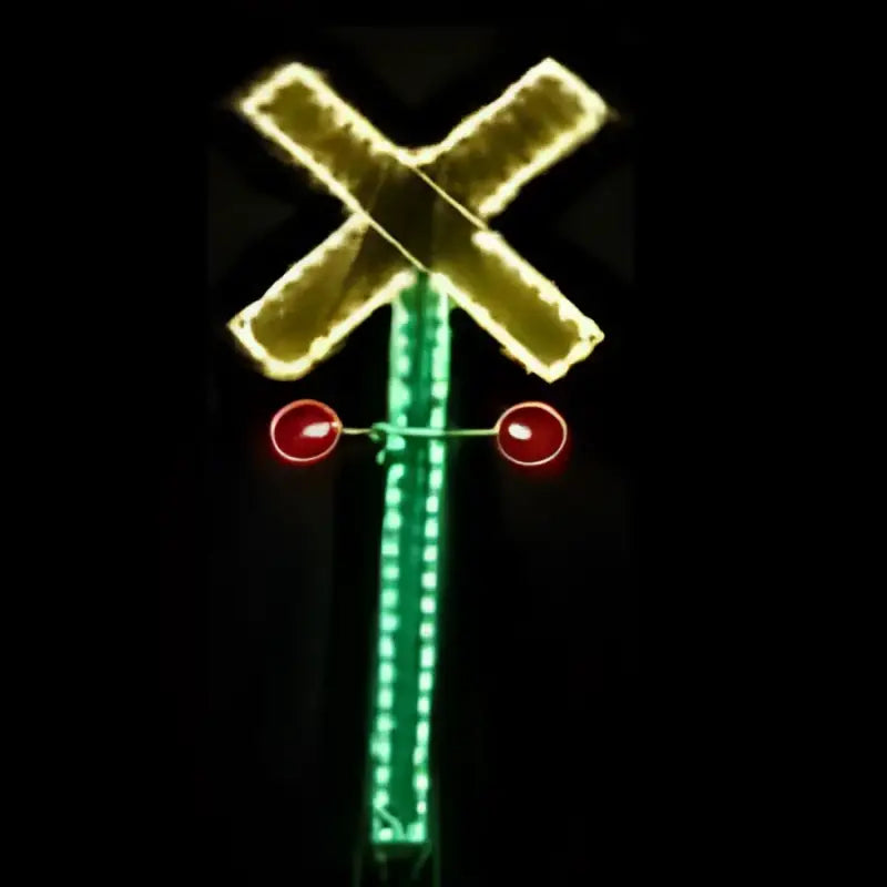 Railroad Crossing Large - Animated - Wireframes Displays and Yard Art