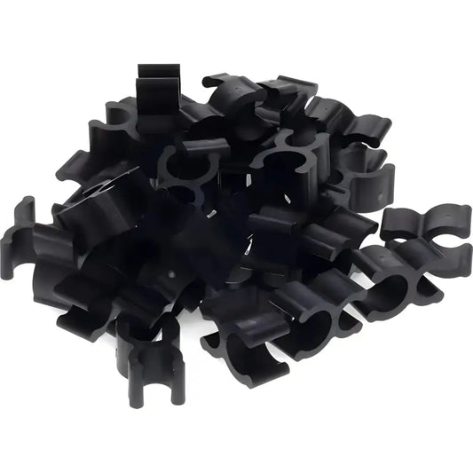 1/4’’ Wireframe Clips for Mini Lights M5 5mm LED Lights Black Pack of 100 - Christmas Light Installation Accessories