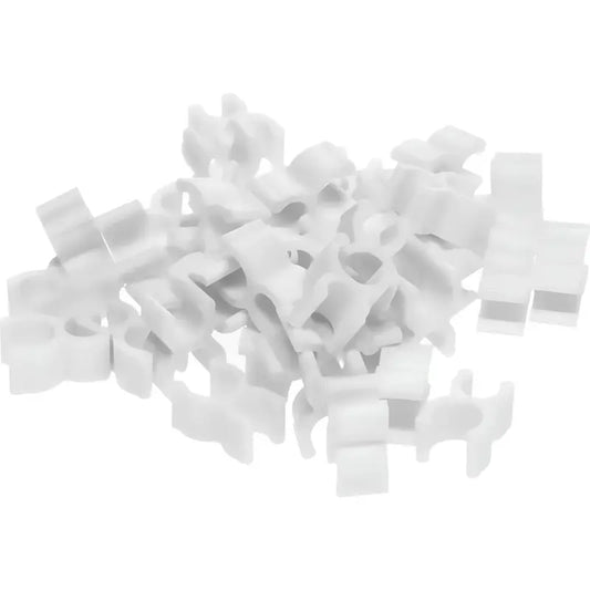 1/4’’ Wireframe Clips for Mini Lights M5 5mm LED Lights White Pack of 100 - Christmas Light Installation Accessories