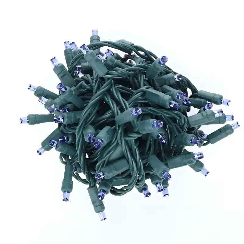 100 5mm Blue LED Christmas Lights 4’’ Spacing - Christmas Lights