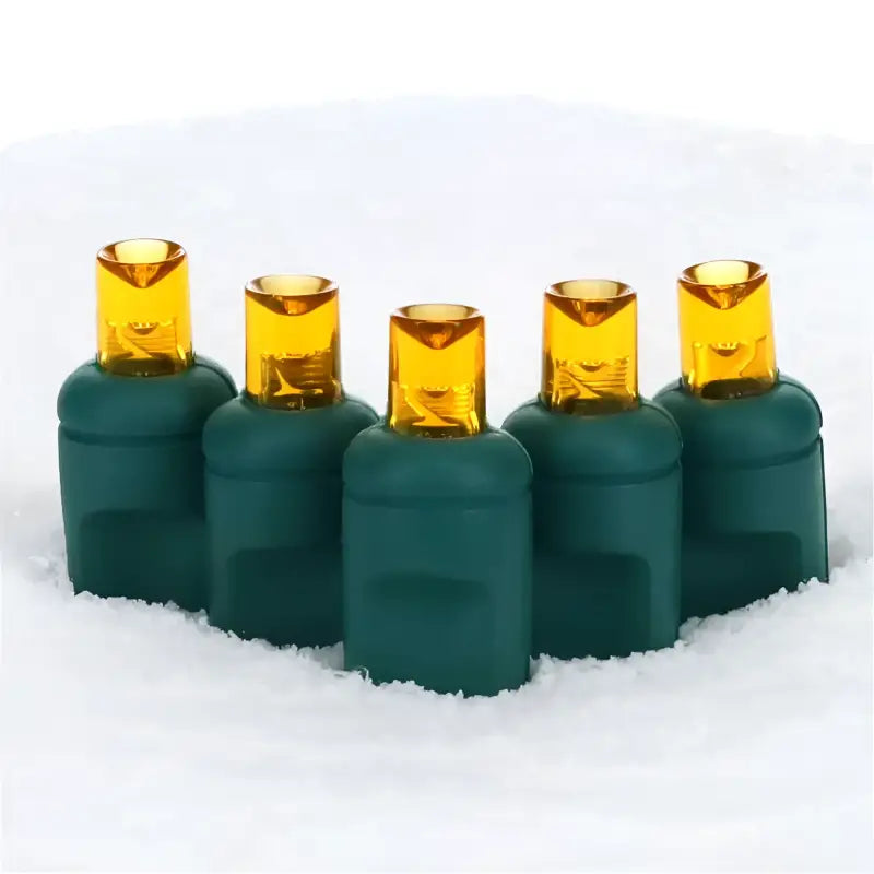 100 5mm Orange LED Christmas Lights 4’’ Spacing - Christmas Lights