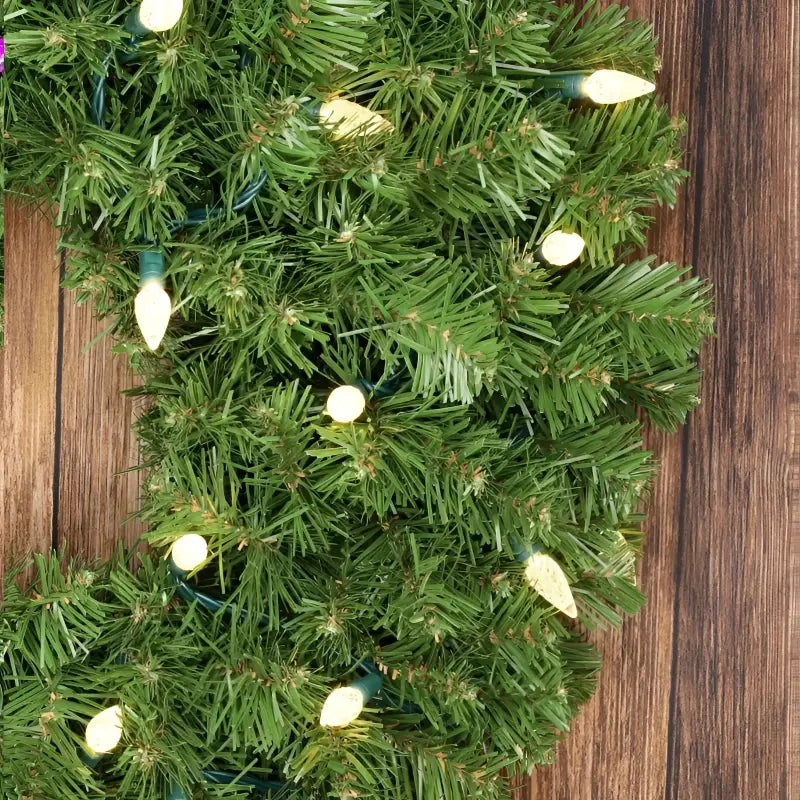 100 C6 Warm White LED Christmas Lights 4’’ Spacing - Christmas Lights