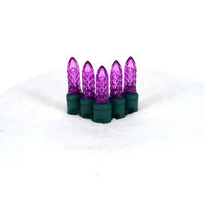 100 M5 Purple LED Christmas Lights 4’’ Spacing - Christmas Lights