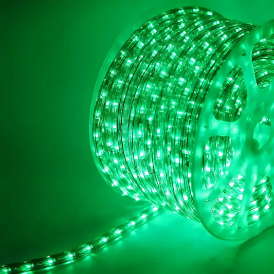 150’ Green LED Rope Light 2 Wire 1/2’’ 120 Volt - Christmas Lights
