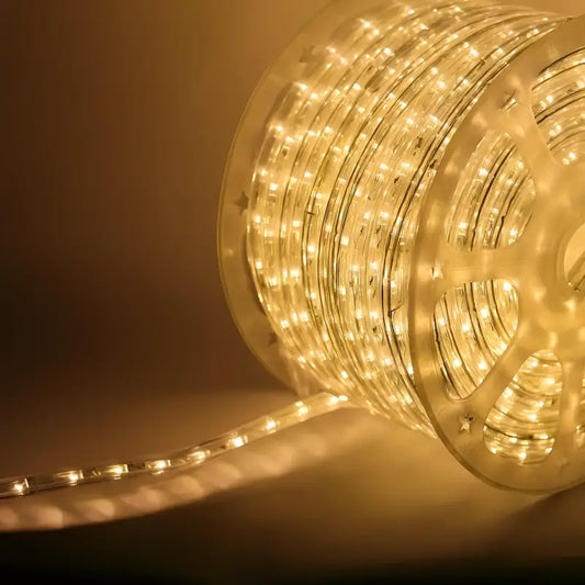150’ Warm White LED Rope Light 2 Wire 1/2’’ 120 Volt - Christmas Lights