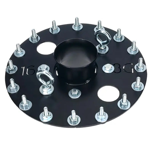 16 Peg Hook Head Crank Up Style Tree Topper/Hook Head for 1.5’’ Pipe/Pole - Christmas Light Installation Accessories