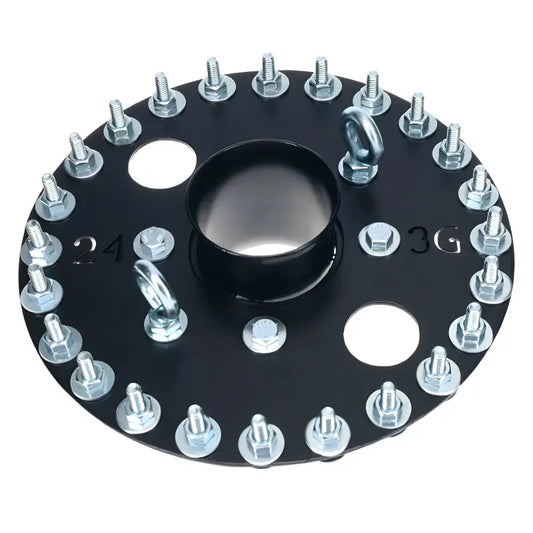 24 Peg Hook Head Crank Up Style Tree Topper/Hook Head for 1.5’’ Pipe/Pole - Christmas Light Installation Accessories