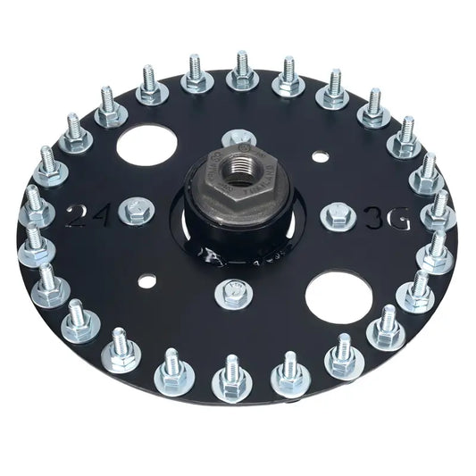 24 Peg Hook Head Screw On Tree Topper/Hook Head with Star Mount Adaptor for 1.5’’ Pipe/Pole - Christmas Light