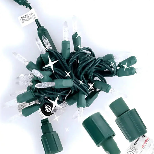 25 M5 Cool White Twinkle Commercial Co-Axial LED Christmas Lights 4’’ Spacing - Christmas Lights