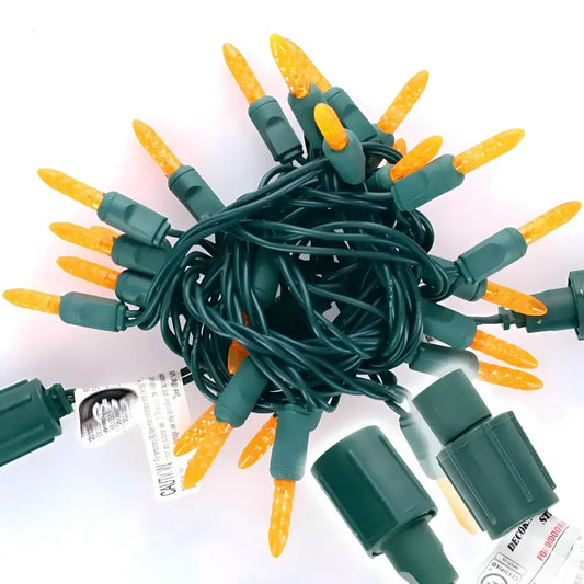 25 M5 Orange Commercial Co-Axial LED Christmas Lights 4’’ Spacing - Christmas Lights