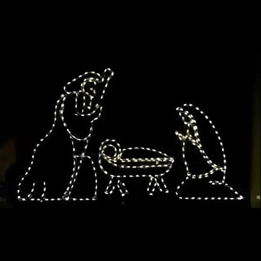 3 Pc Nativity Large Mary Joseph Jesus - Wireframes Displays and Yard Art