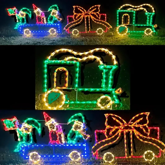 3 Piece Christmas Package Train - Wireframes Displays and Yard Art