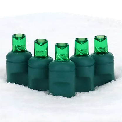 35 5mm Green LED Christmas Lights 4’’ Spacing - Christmas Lights