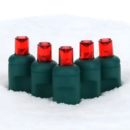35 5mm Red LED Christmas Lights 4’’ Spacing - Christmas Lights