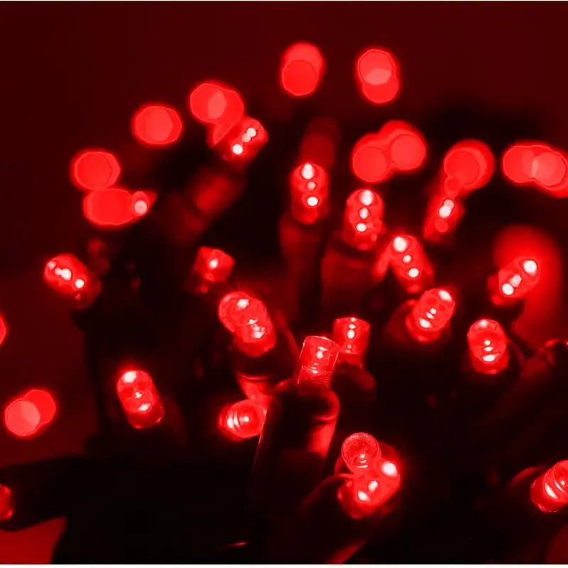 35 5mm Red LED Christmas Lights 4’’ Spacing - Christmas Lights