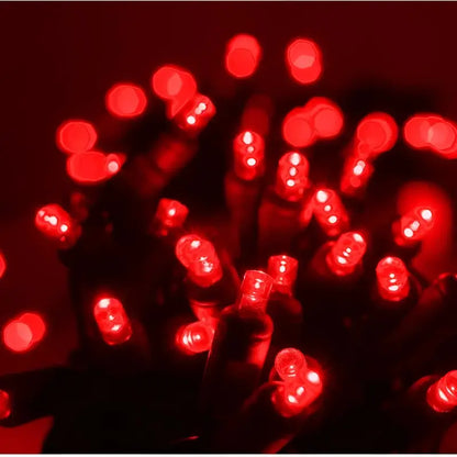 35 5mm Red LED Christmas Lights 4’’ Spacing - Christmas Lights