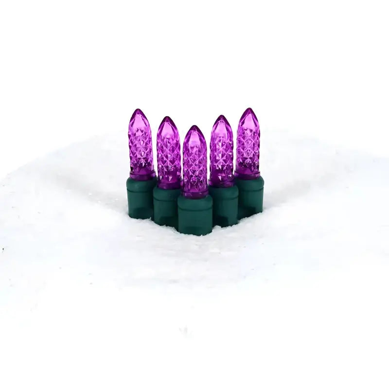 35 M5 Purple LED Christmas Lights 4’’ Spacing - Christmas Lights