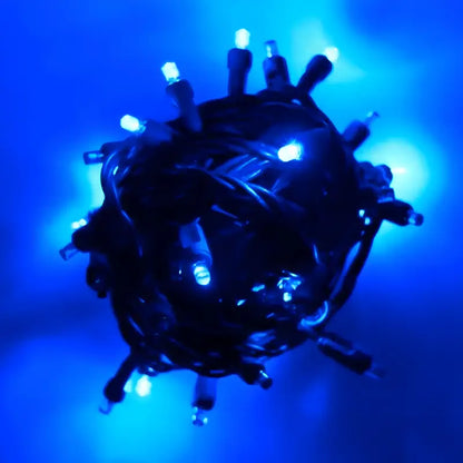 50 5mm Blue SuperSpark LED Strobe Lights 6’’ Spacing - Christmas Lights