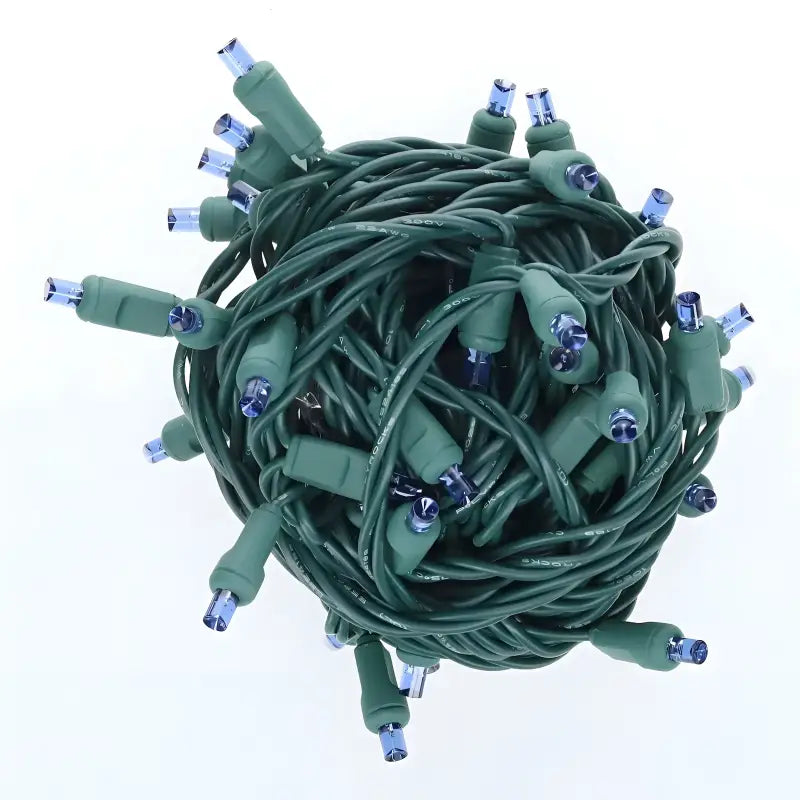 50 5mm Blue SuperSpark LED Strobe Lights 6’’ Spacing - Christmas Lights