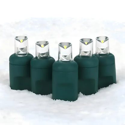 50 5mm Cool White LED Christmas Lights 4’’ Spacing - Christmas Lights