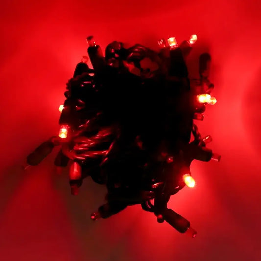 50 5mm Red SuperSpark LED Strobe Lights 6’’ Spacing - Christmas Lights