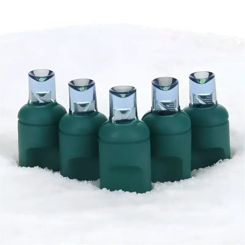 50 5mm Teal LED Christmas Lights 4’’ Spacing - Christmas Lights