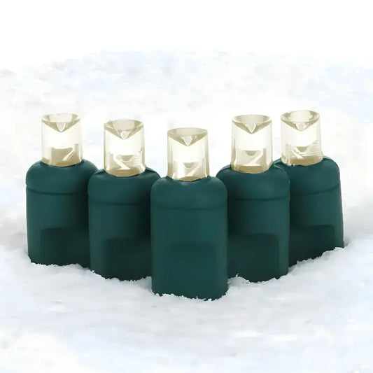 50 5mm Warm White LED Christmas Lights 4’’ Spacing - Christmas Lights