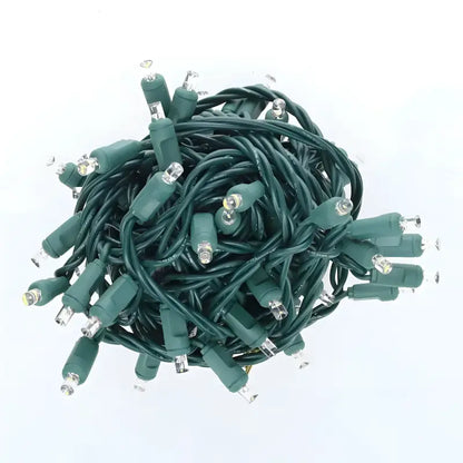 50 5mm Warm White SuperSpark LED Strobe Lights 6’’ Spacing - Christmas Lights