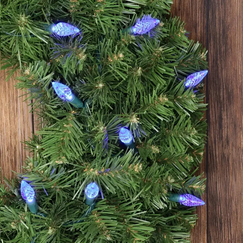 50 C6 Blue LED Christmas Lights 4’’ Spacing - Christmas Lights