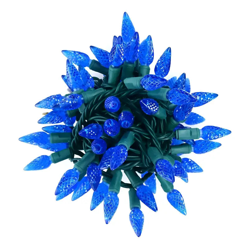 50 C6 Blue LED Christmas Lights 4’’ Spacing - Christmas Lights