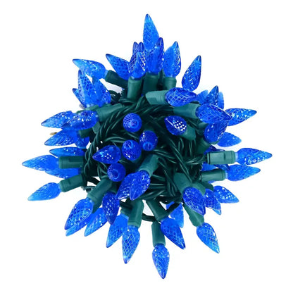 50 C6 Blue LED Christmas Lights 4’’ Spacing - Christmas Lights