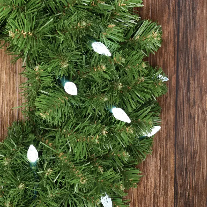 50 C6 Cool White LED Christmas Lights 4’’ Spacing - Christmas Lights