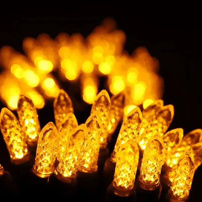 50 M5 Gold LED Christmas Lights 4’’ Spacing - Christmas Lights