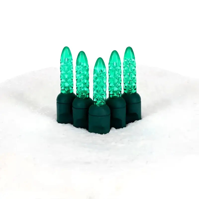 50 M5 Green LED Christmas Lights 4’’ Spacing - Christmas Lights