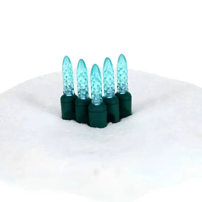 50 M5 Teal LED Christmas Lights 4’’ Spacing - Christmas Lights