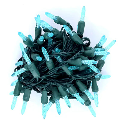 50 M5 Teal LED Christmas Lights 4’’ Spacing - Christmas Lights