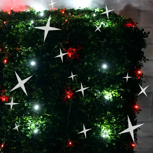 5mm 4’ x 6’ Red Cool White DreamSpark Smooth Fade LED Net Lights - Christmas Lights