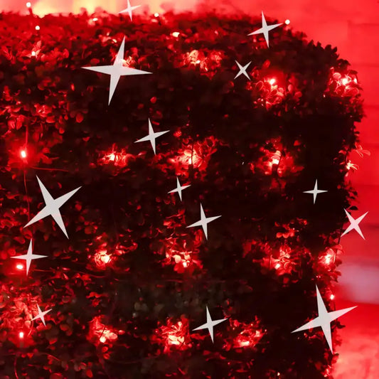 5mm 4’ x 6’ Red DreamSpark Smooth Fade LED Net Lights - Christmas Lights